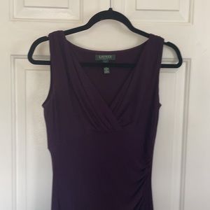 Eggplant Ralph Lauren Fitted Dress